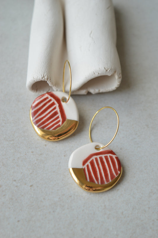 Sgraffito earrings Nr. 12