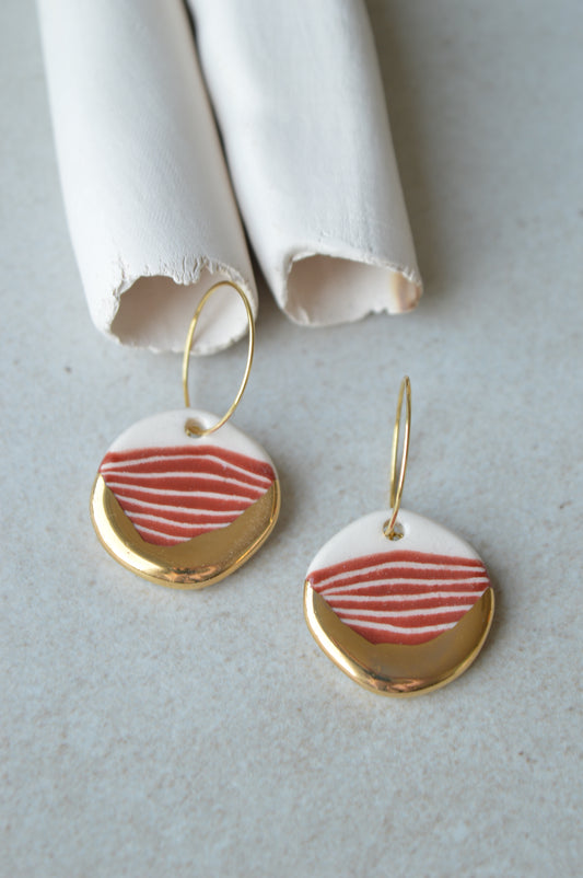 Sgraffito earrings Nr. 19