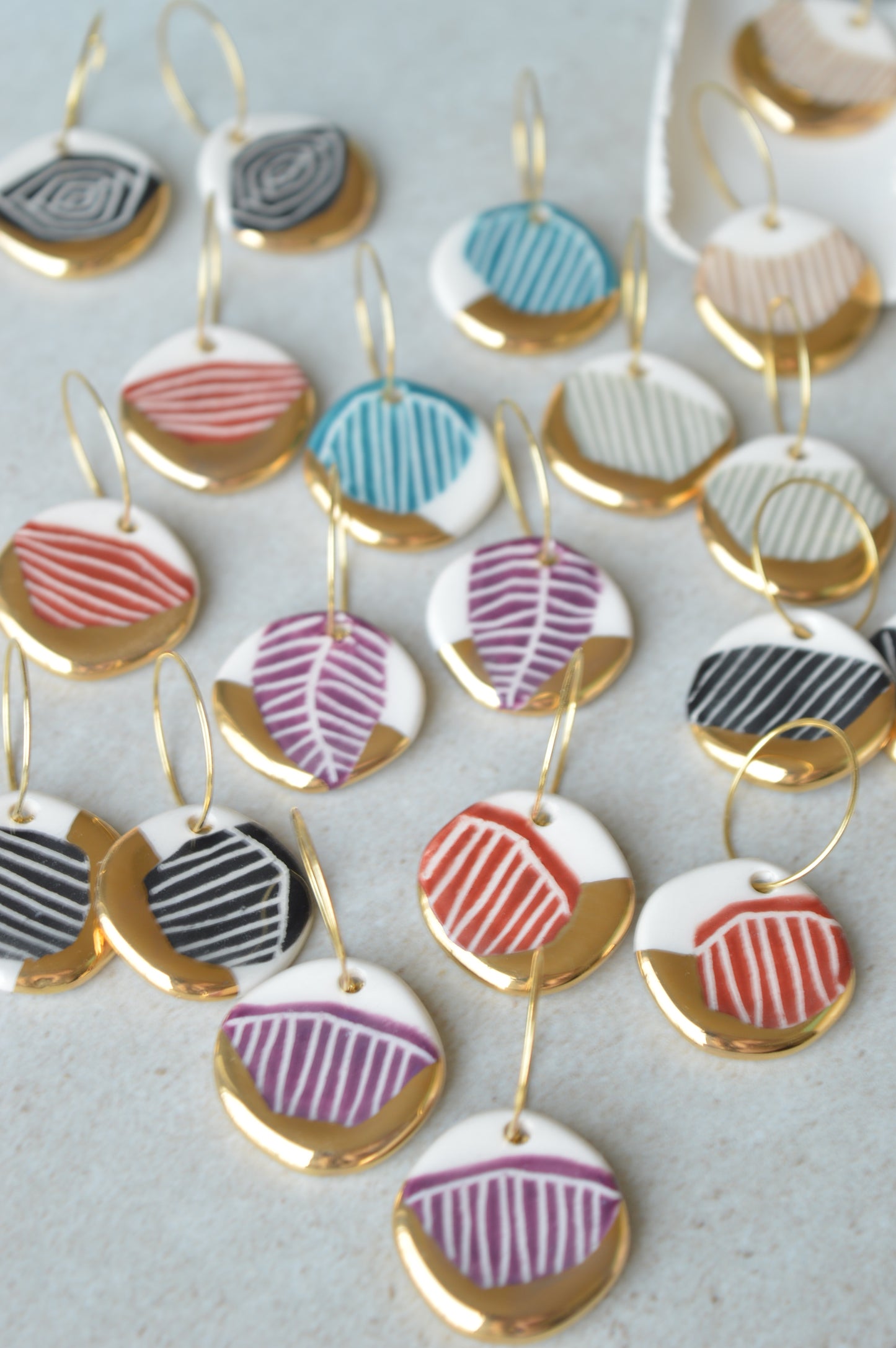 Sgraffito earrings Nr. 19