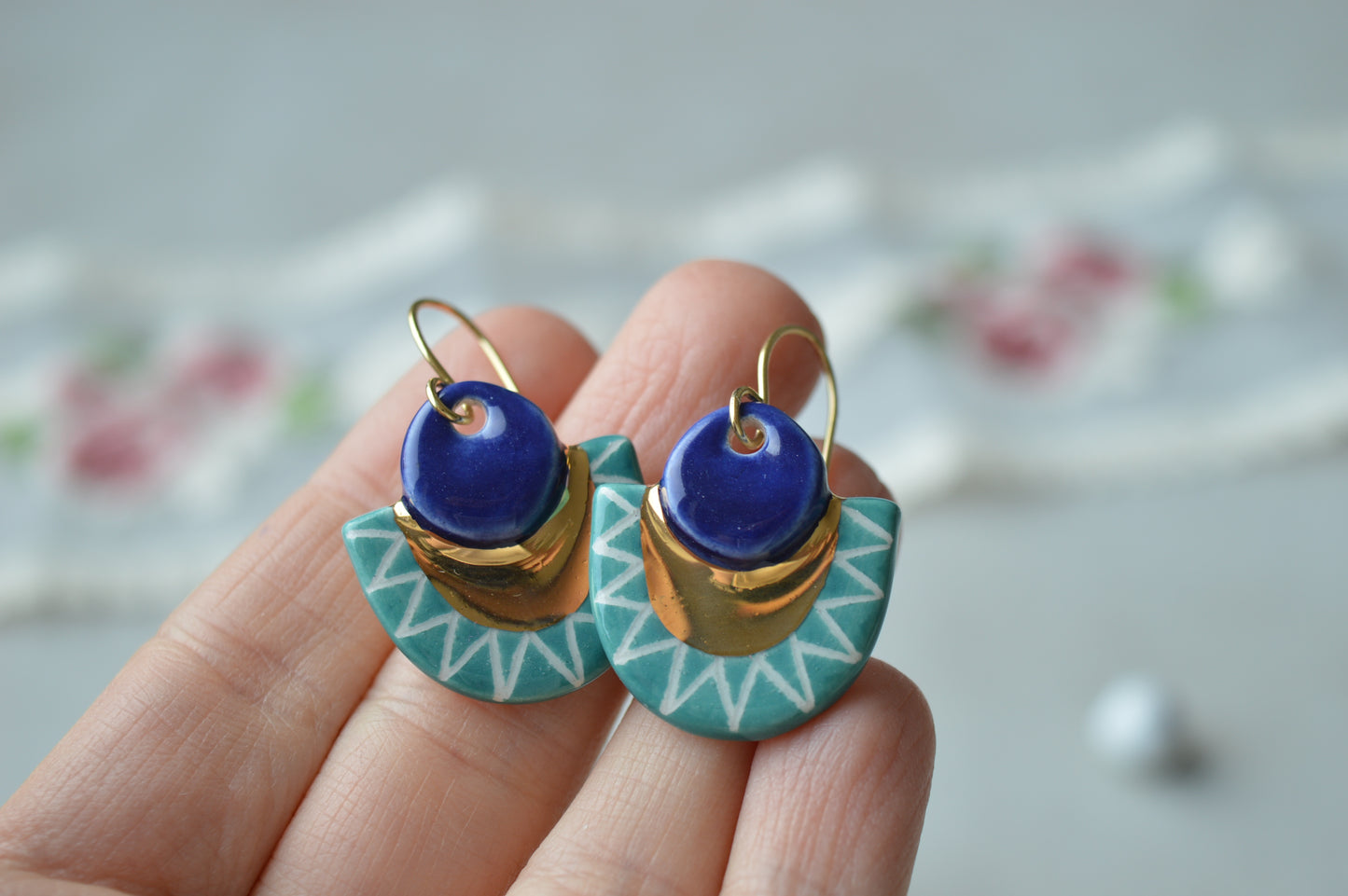 Ceramic earrings No. 26