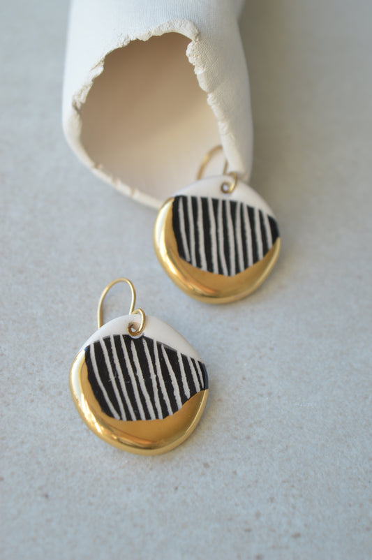 Sgraffito earrings Nr. 9