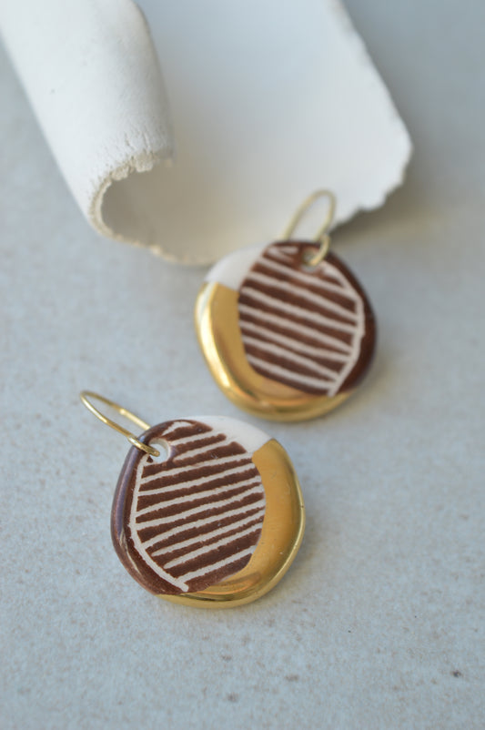 Sgraffito earrings Nr. 8