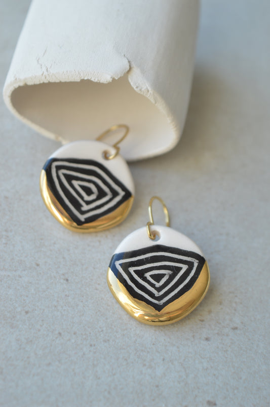 Sgraffito earrings Nr. 22