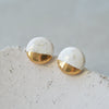 gold dipped ceramic earrings