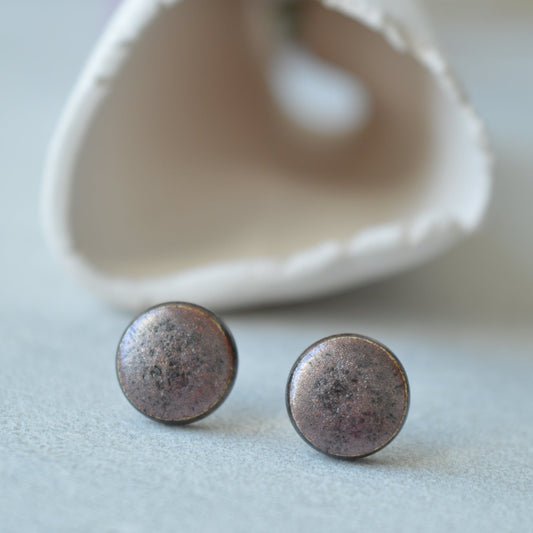 Stud earrings - Copper gold