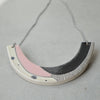 Geometric ceramic statement necklace No. 4