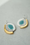 Geometric earrings with gold No. 2