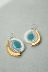 Geometric earrings with gold No. 2