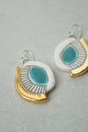 Geometric earrings with gold No. 2