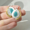 Geometric earrings with gold No. 2