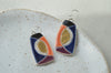 Geometric earrings with gold No. 3