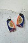 Geometric earrings with gold No. 3