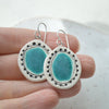 Turquoise wreath earrings