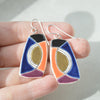 Geometric earrings with gold No. 3