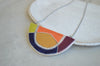 Geometric ceramic statement necklace No. 8