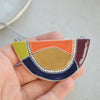 Geometric ceramic statement necklace No. 8