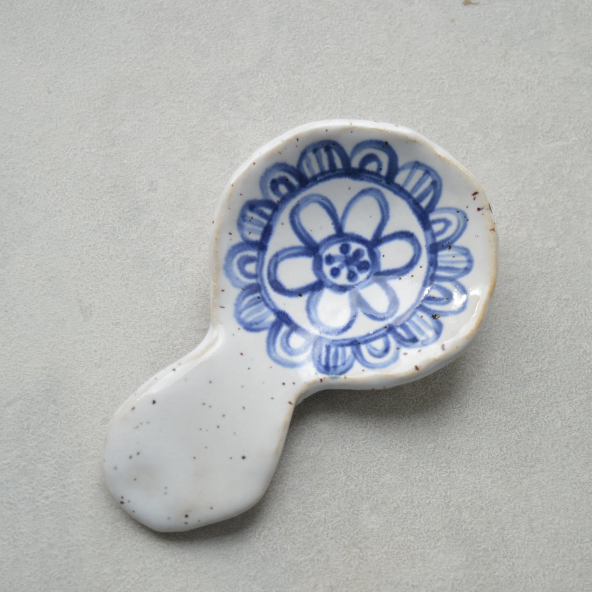floral ceramic scoop