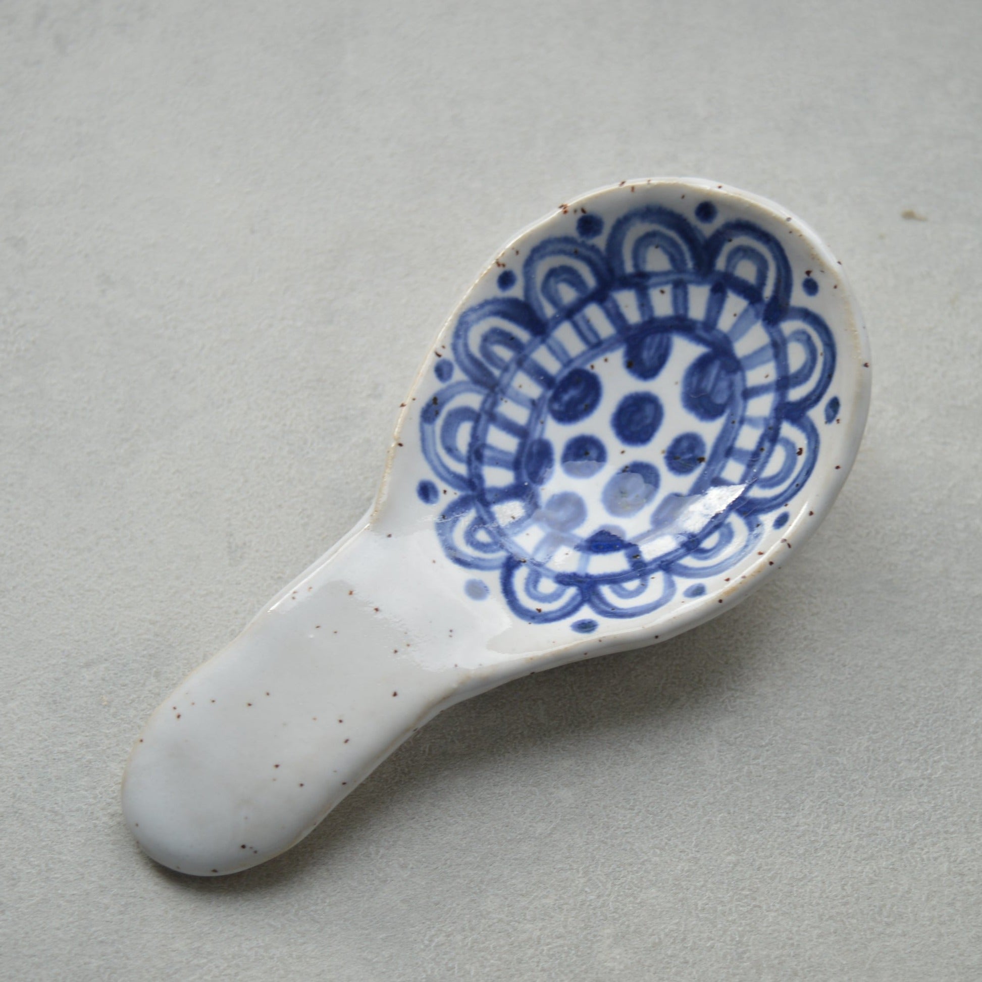 floral ceramic scoop