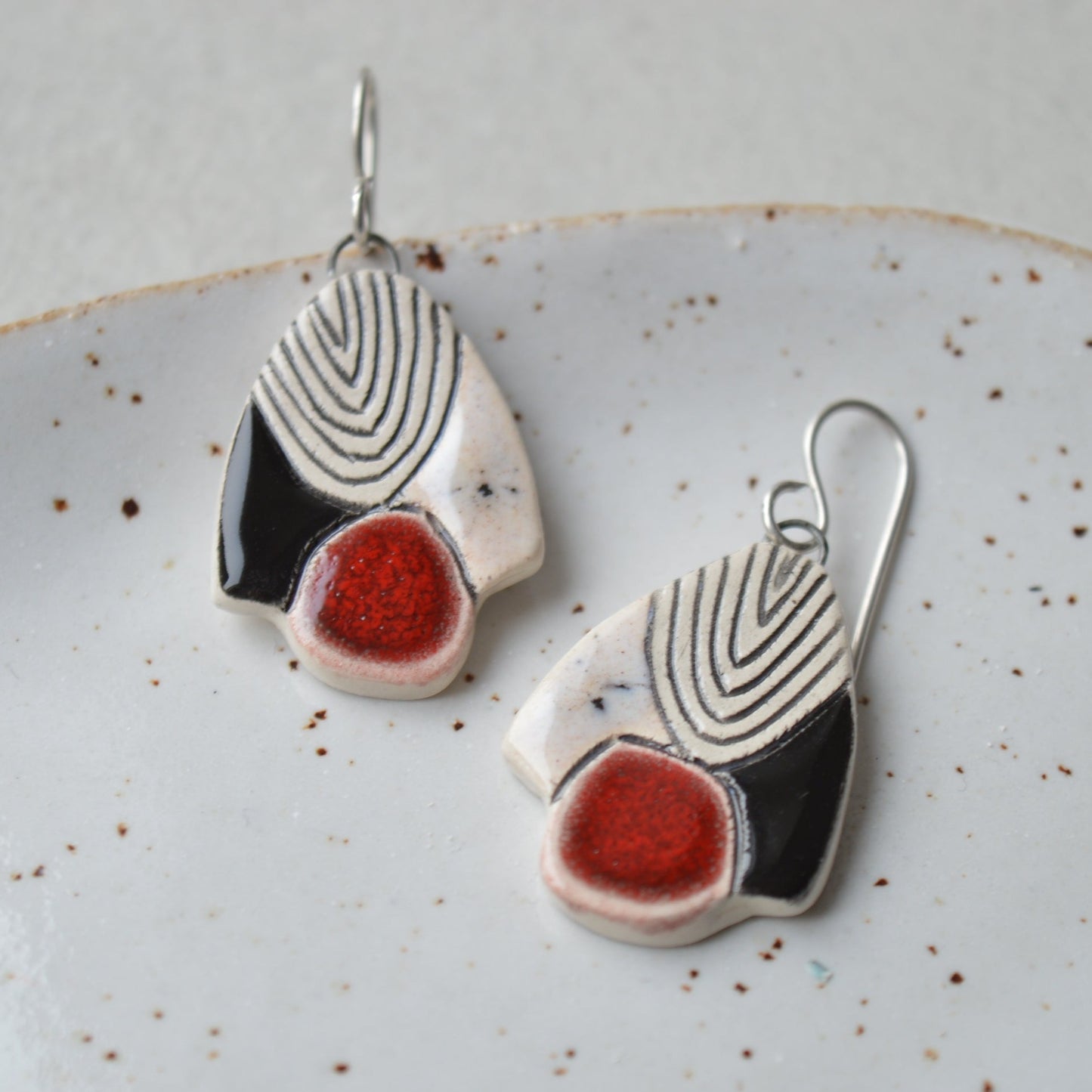 geometric ceramic earrings