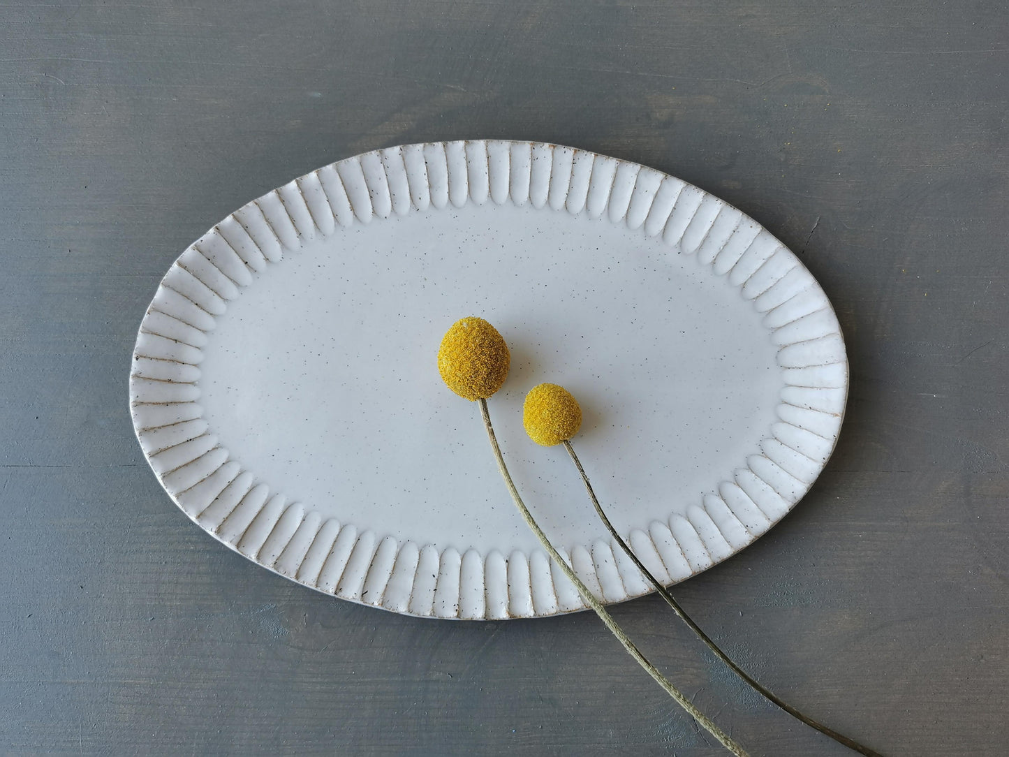 Rustic oval serving platter - medium
