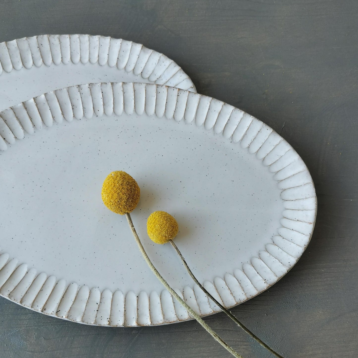 rustic oval ceramic platter