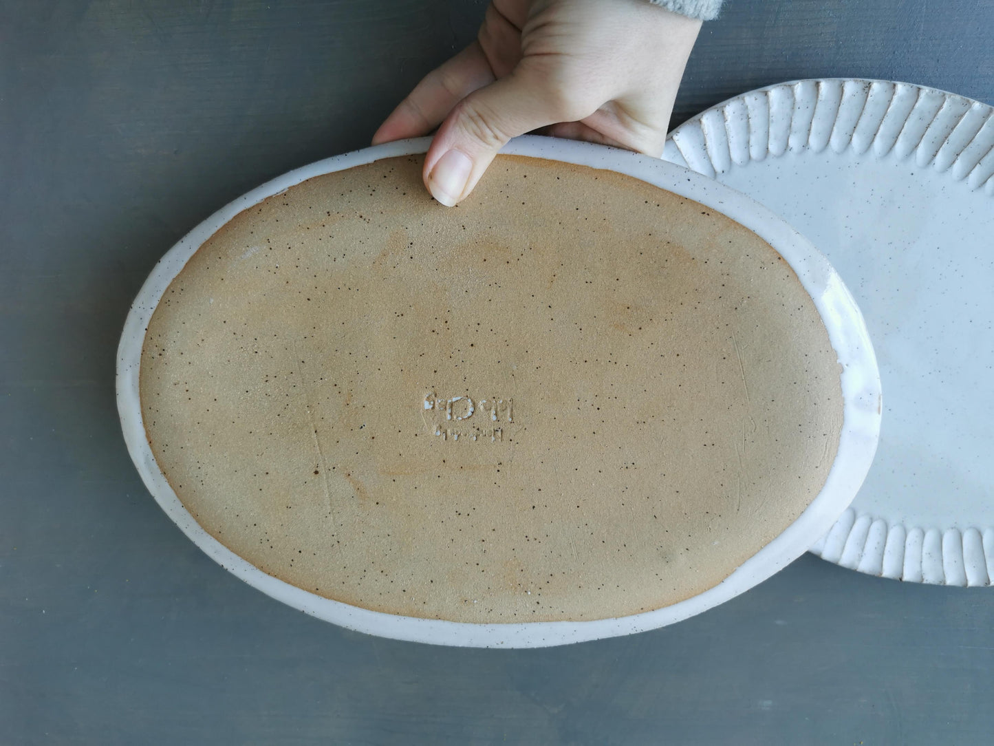 Rustic oval serving platter - medium