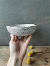 Soup bowl speckled white