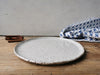 Dessert plate speckled white 10"