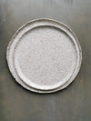 Dessert plate speckled white 10"