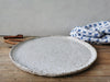 Dinner plate speckled white 11"