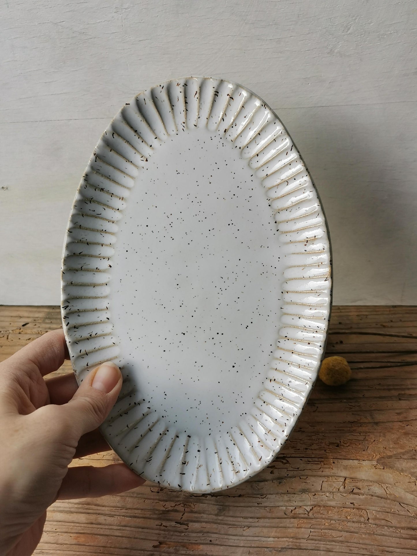 Rustic oval serving platter - small