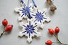 Christmas decorations // ceramic snowflake ornament - set of 3