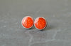 Stud earrings - Coral red