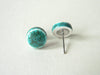 Stud earrings - Speckled turquoise