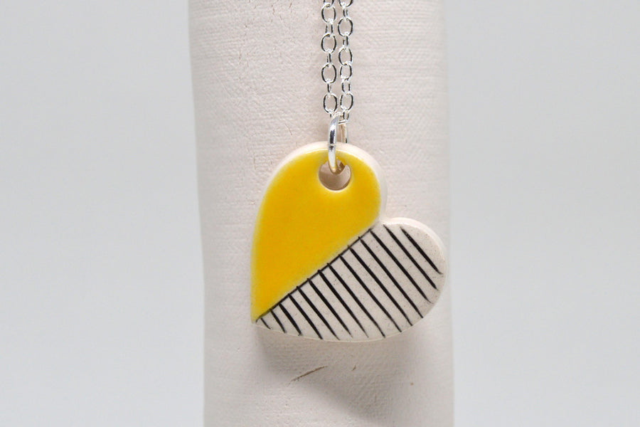 Small heart pendant - Yellow - LUSPHYE