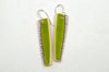 Abstract dangle earrings - lime green - LUDEALG