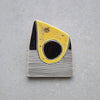 Ceramic brooch - Yellow
