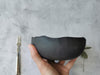 Soup bowl (white on black clay)