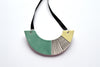 Azure - geometric ceramic statement necklace