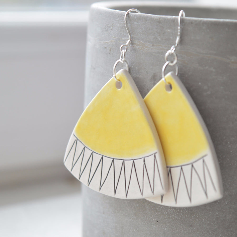 Yellow Dangle earrings