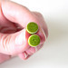 Stud earrings - Lime green