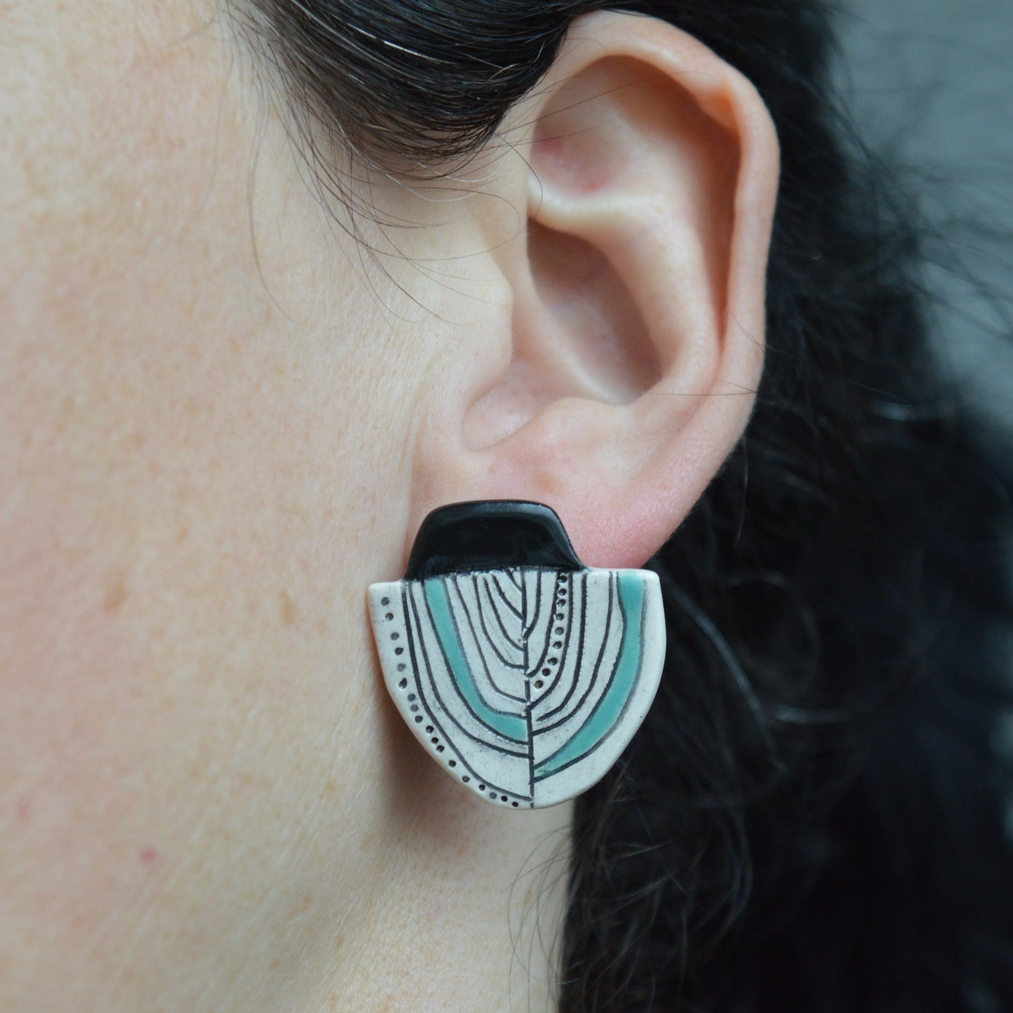 Statement stud earrings