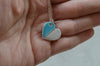 Small heart pendant - Turquoise - LUSPHTU