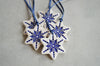 Ceramic star ornaments // Christmas decorations - set of 5
