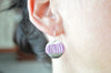 Small drop earrings - purple