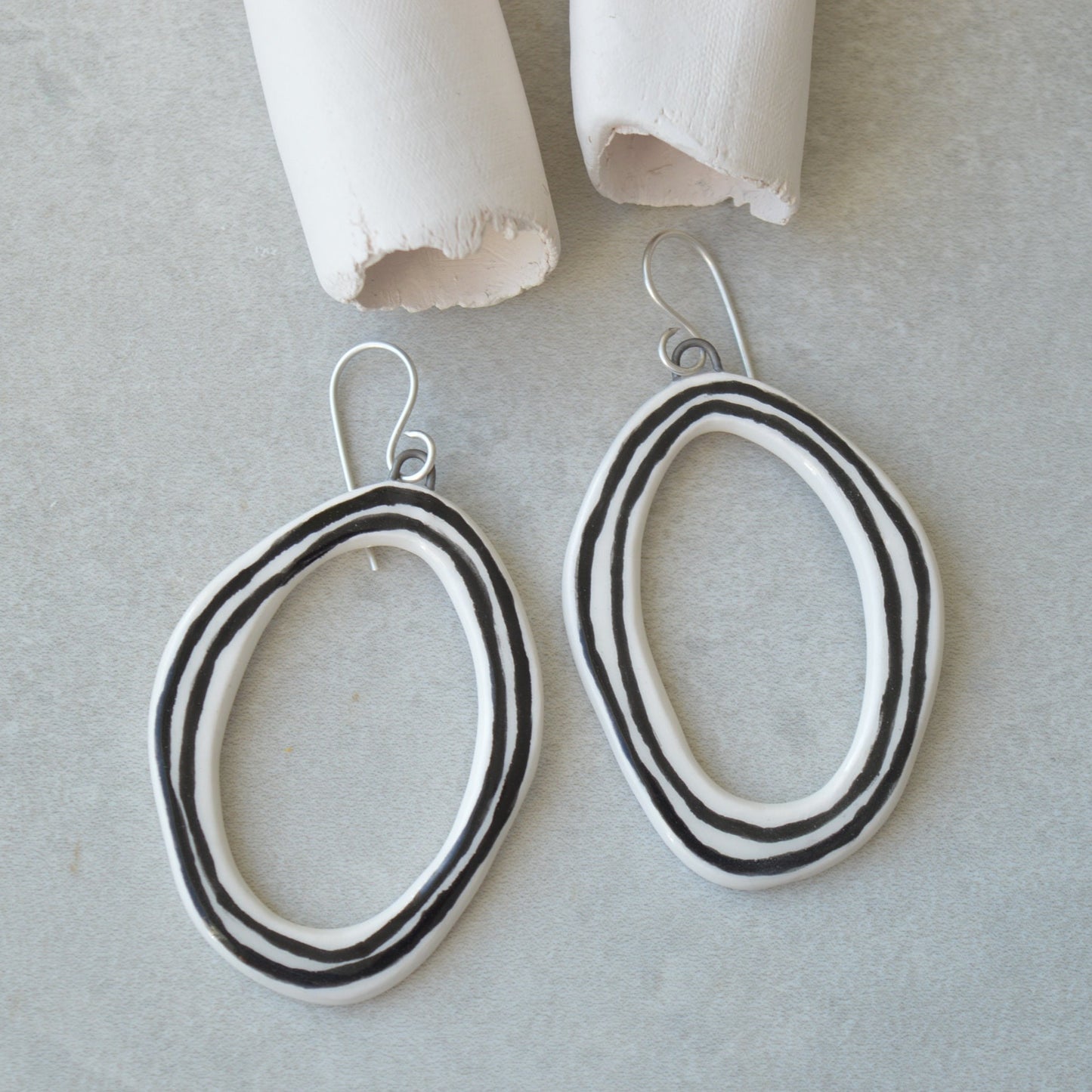 Large hoop earrings