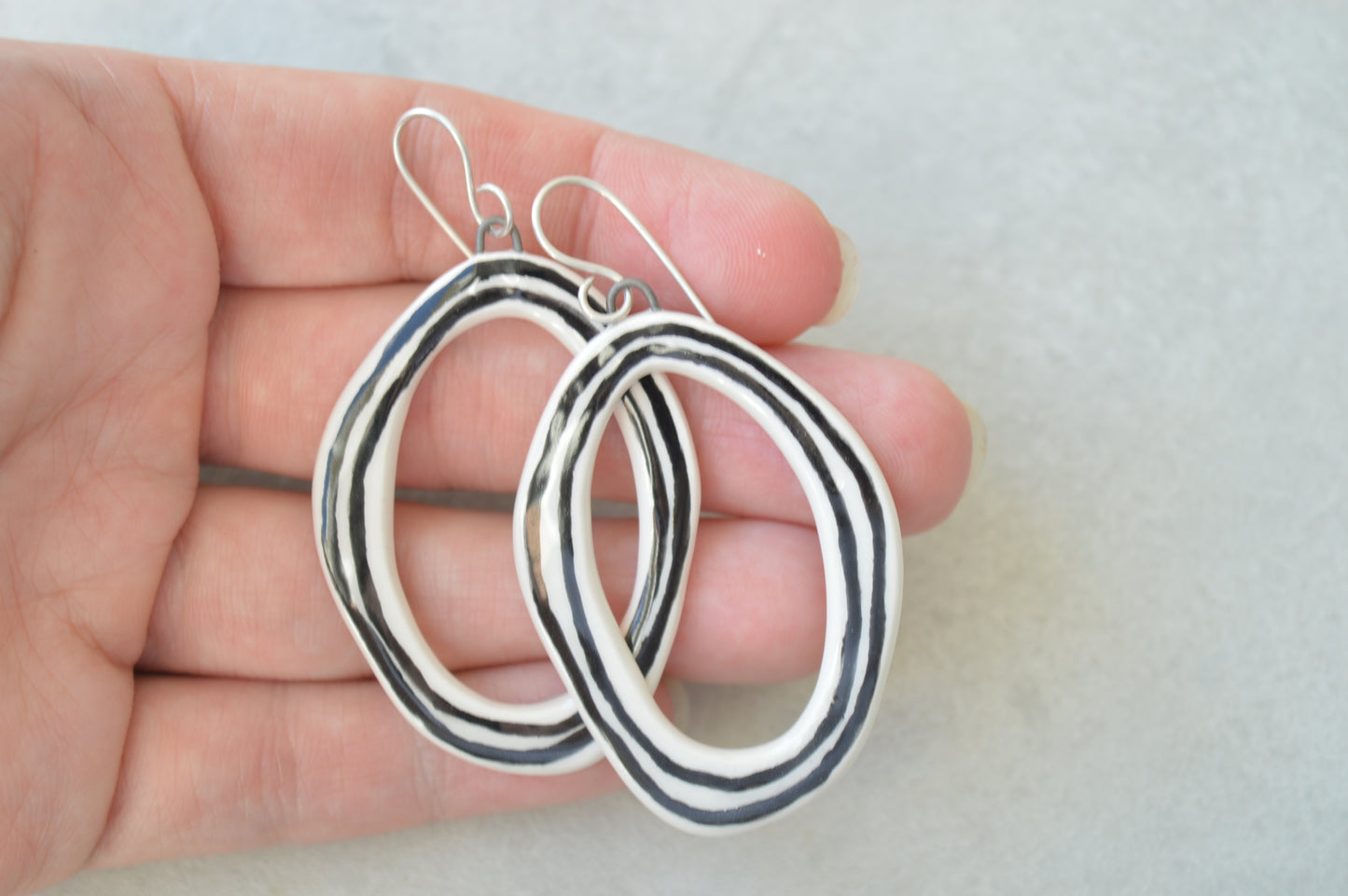 Large hoop earrings