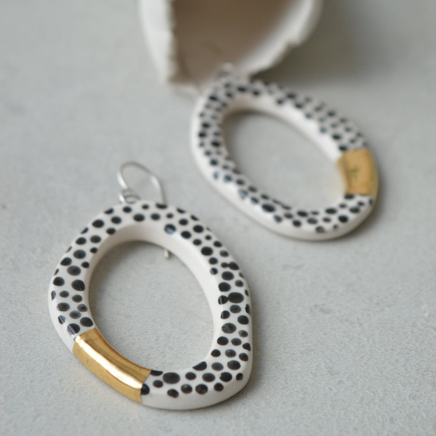 large ceramic hoop earrings