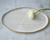 white handmade serving platter