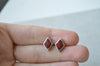 Rhombus stud earrings